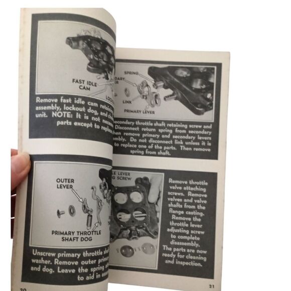 Servicing The 1955 Chevrolet 4 Barrel CARBURETOR Booklet Manual Vintage Green.  - Picture 5 of 8